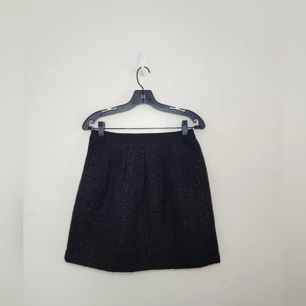 Women's Loft Black Shimmer Skirt Sz 2P
